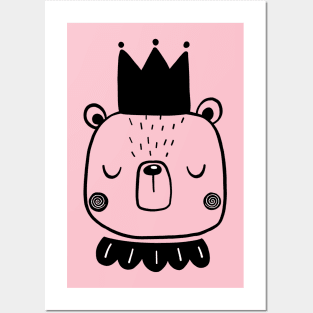 Bear with Crown Posters and Art